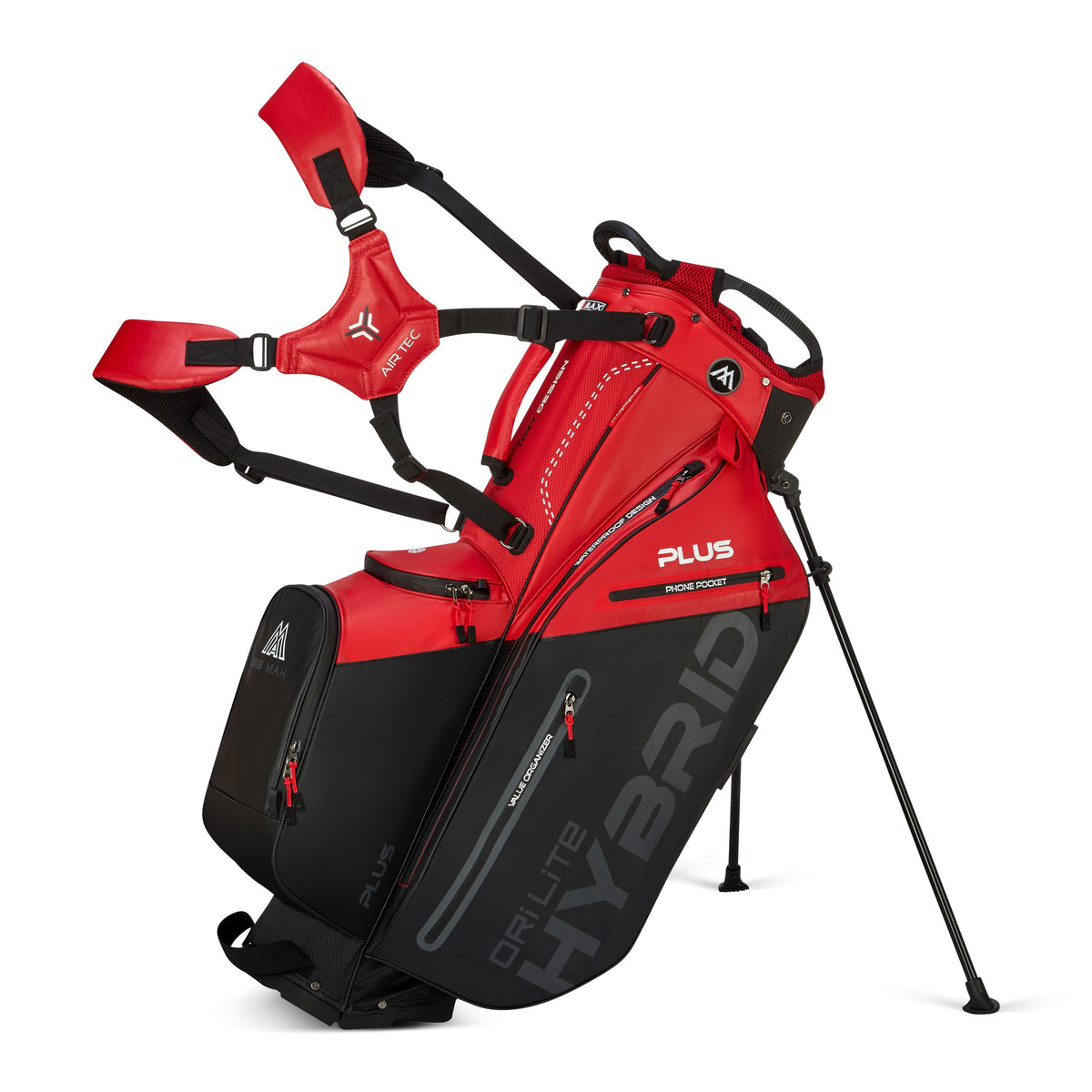 BIG MAX Dri Lite Hybrid Plus stand bag, red and black