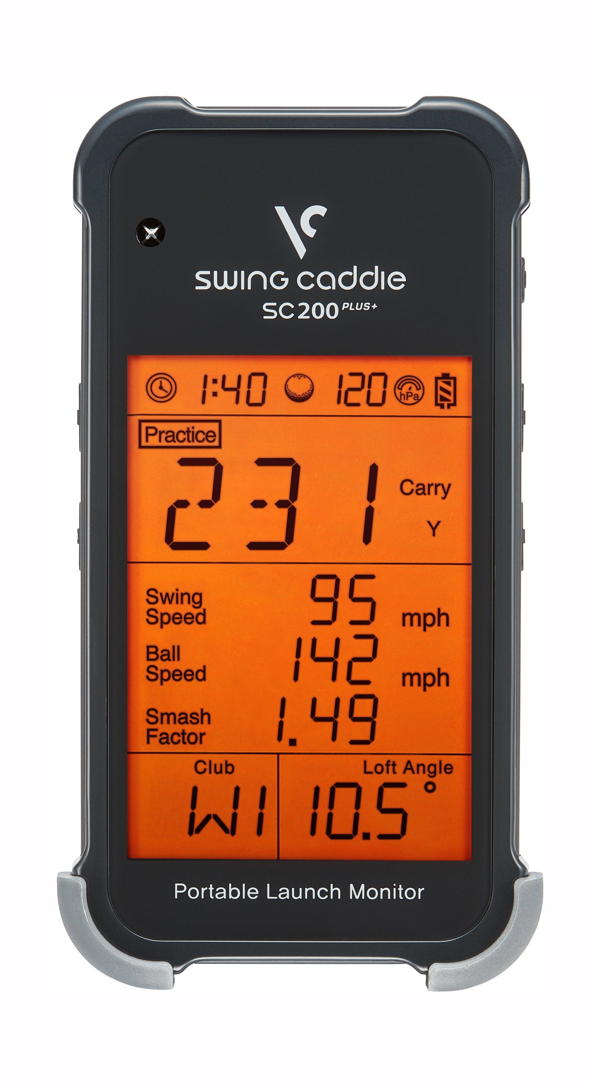 Swing Caddie SC200 Plus display, front