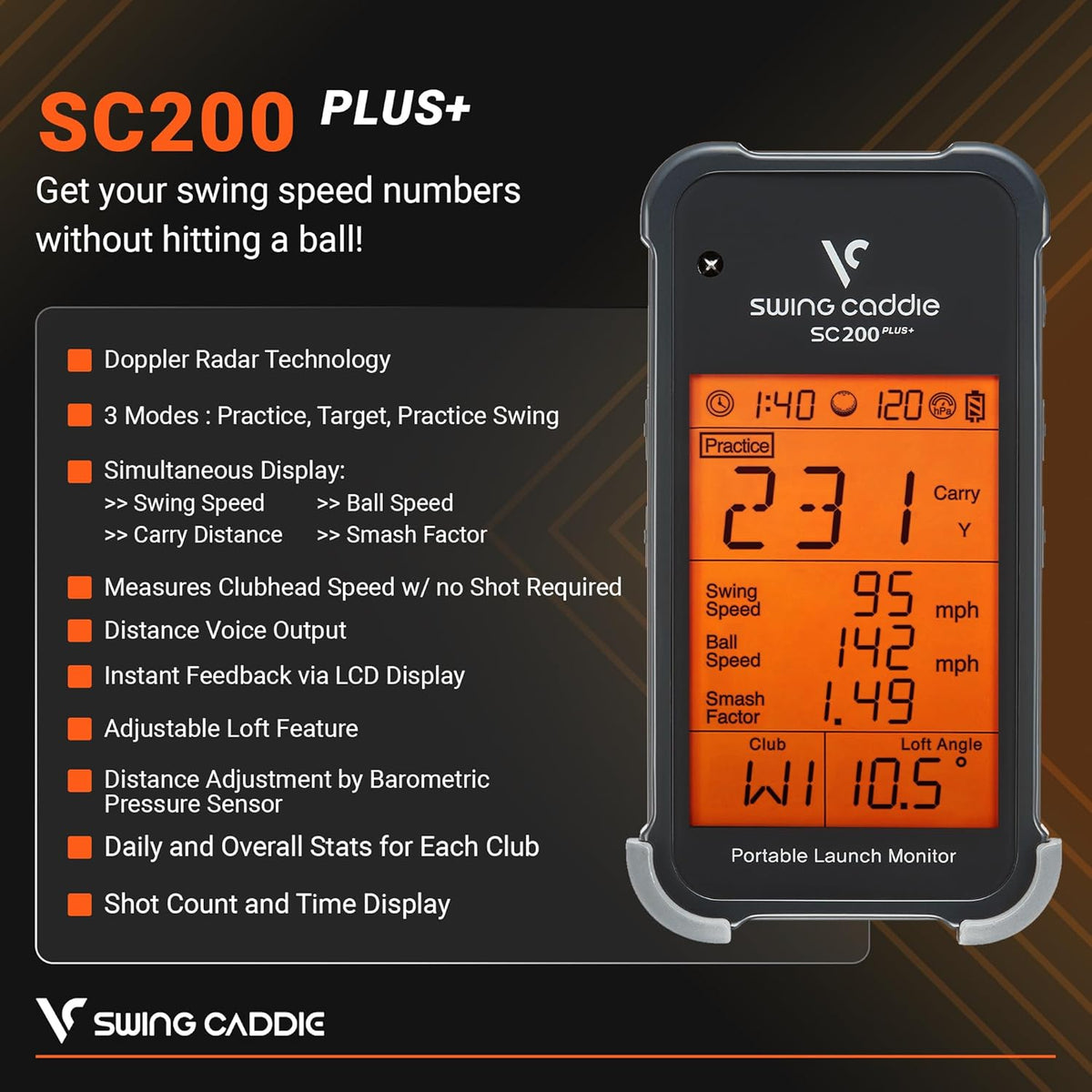 Swing Caddie SC200 Plus feature overview