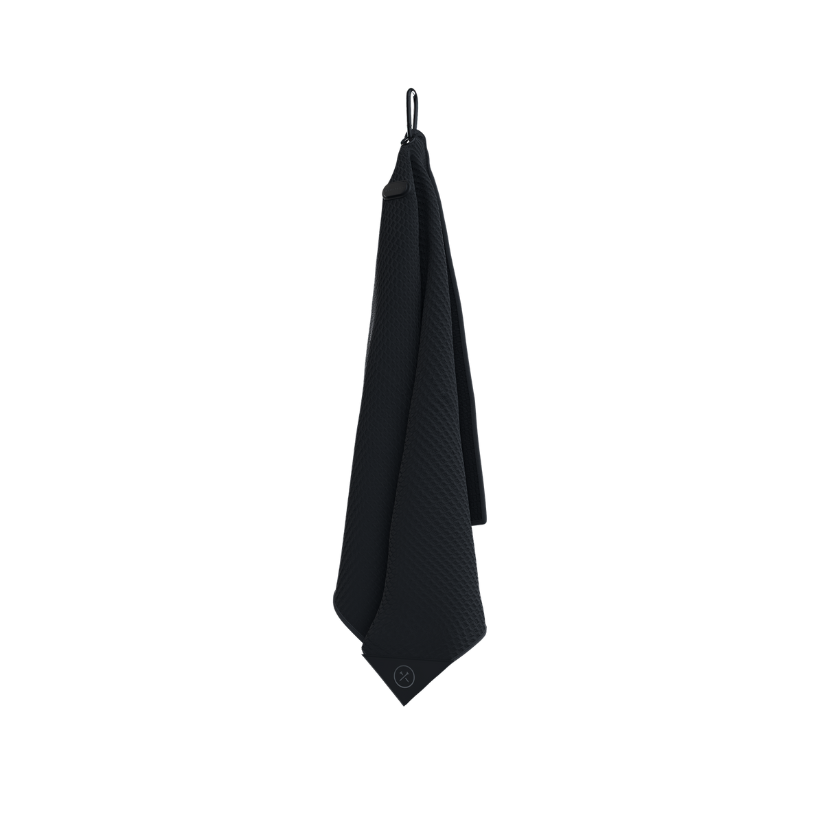 Blue Tees MAGTOWEL magnetic golf towel, black with icon