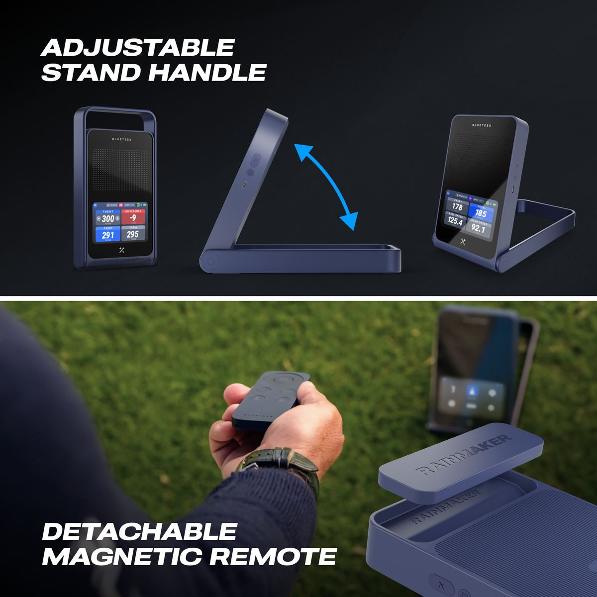 Blue Tees Rainmaker adjustable stand and detachable remote