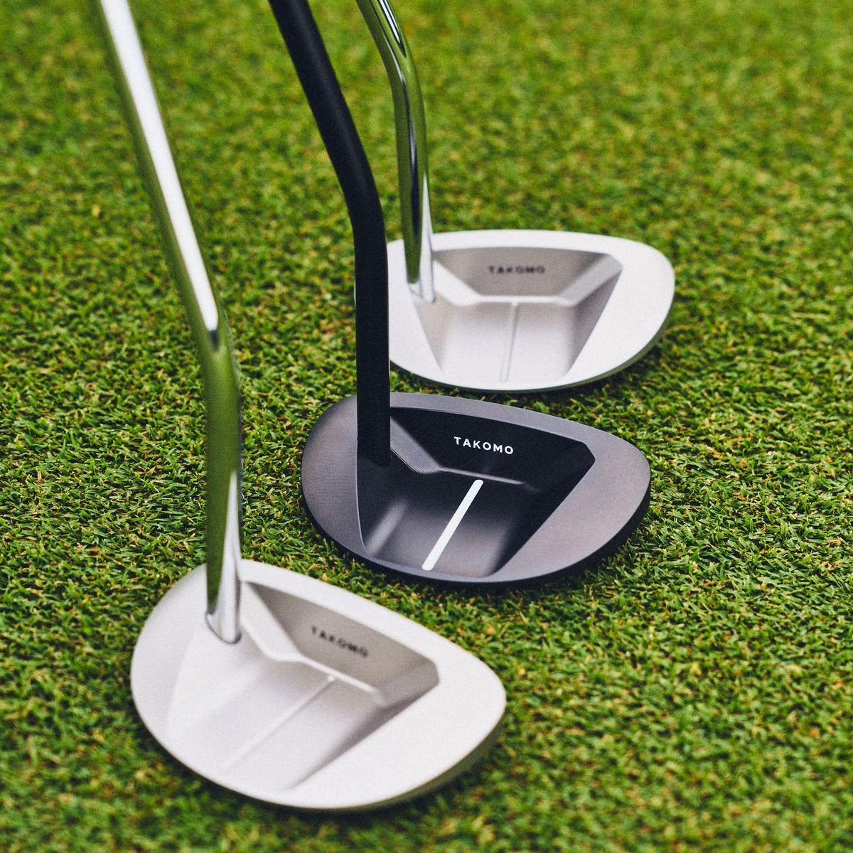 Takomo Lumo M1 mallet putter in satin steel and black